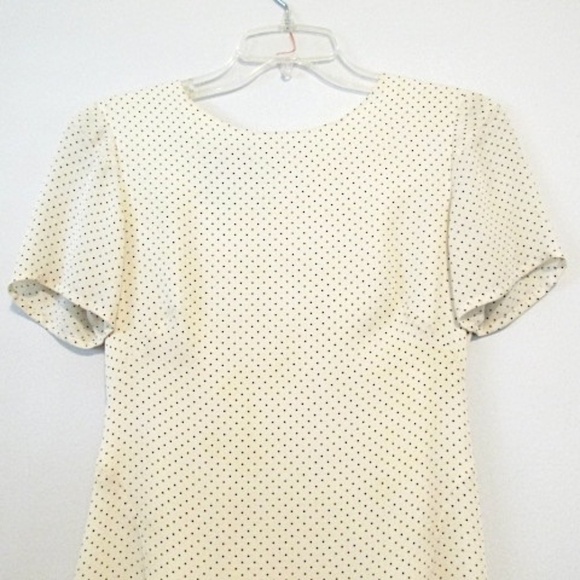 VTG Laura Ashley Ivory Polka Dot Dress, Size 4 - Picture 7 of 7